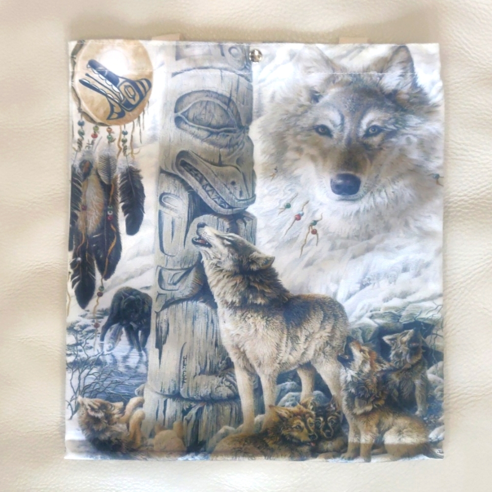 'Wolf' Tote Bag Indigenous Design by Judi Wild